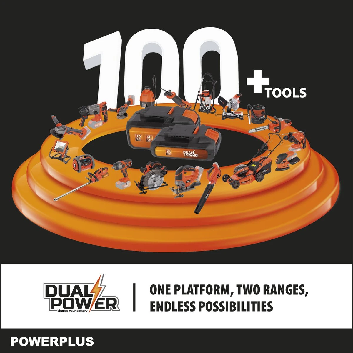 Powerplus Dual Power POWDPGSET33 Accu Kettingzaag - 40V - 30 Cm Zwaardlengte -2x20V Accu -1 X Lader 5 Powerplus Dual Power POWDPGSET33 Accu Kettingzaag - 40V - 30 Cm Zwaardlengte -2x20V Accu -1 X Lader - Afbeelding 5