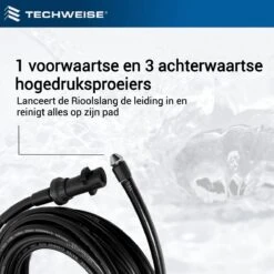Techweise - Rioolslang Voor Kärcher K2 T/m K7 - 15M - Met Voorwaartse Hogedruksproeiers 19 Techweise - Rioolslang Voor Kärcher K2 T/m K7 - 15M - Met Voorwaartse Hogedruksproeiers -Tuingereedschaps Winkel 1200x1200 805