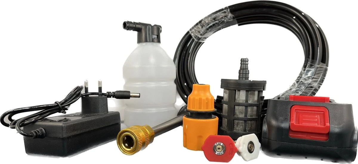 Hogedrukreinger Op Accu - Inclusief Opbergkoffer - Foam Gun - Foam Sprayer - Schuimpistool - Schuimsproeier - Hogedruk Pistool - Inclusief Accesoires 4 Hogedrukreinger Op Accu - Inclusief Opbergkoffer - Foam Gun - Foam Sprayer - Schuimpistool - Schuimsproeier - Hogedruk Pistool - Inclusief Accesoires - Afbeelding 4