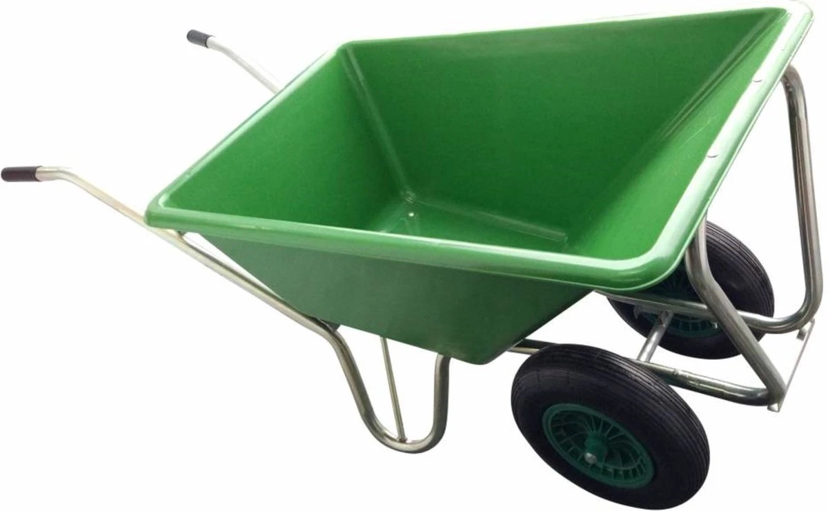 Kruiwagen Met Dubbel Luchtwiel Stal Eco Groen 160 Liter 7 Kruiwagen Met Dubbel Luchtwiel Stal Eco Groen 160 Liter - Afbeelding 7