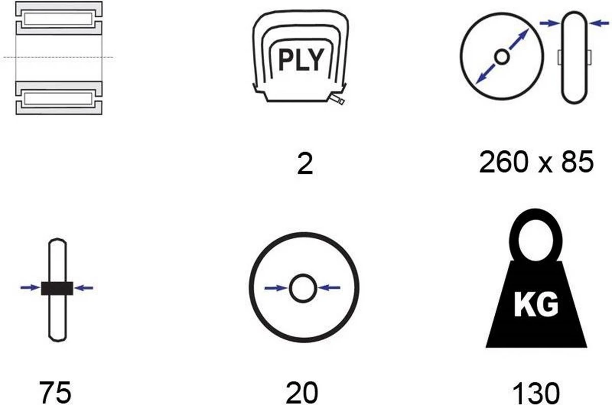 Benson Bolderkarwiel Steekwagenwiel Met Luchtband 3.00-4 | Asgatdiameter 20mm Rollager | Hoogte Wiel 26cm 7 Benson Bolderkarwiel Steekwagenwiel Met Luchtband 3.00-4 | Asgatdiameter 20mm Rollager | Hoogte Wiel 26cm - Afbeelding 7