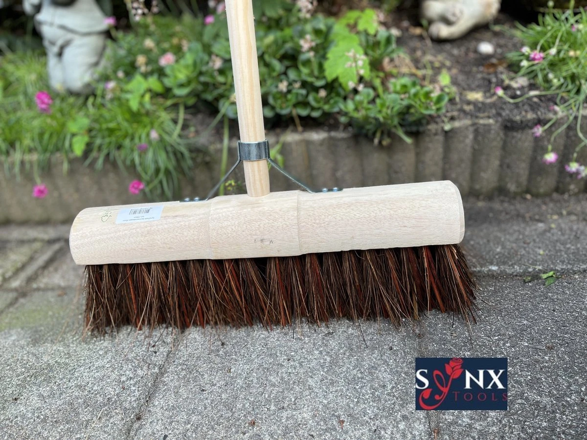 Synx Tools Gemeente Bezem 45 Cm - Straatbezem / Stadsbezem - Steel 150 Cm - Harde Natuurvezels - Bezemsteel - Bezems - Schrobborstels - Veger - Buitenbezem -Tuinbezem 2 Synx Tools Gemeente Bezem 45 Cm - Straatbezem / Stadsbezem - Steel 150 Cm - Harde Natuurvezels - Bezemsteel - Bezems - Schrobborstels - Veger - Buitenbezem -Tuinbezem - Afbeelding 2