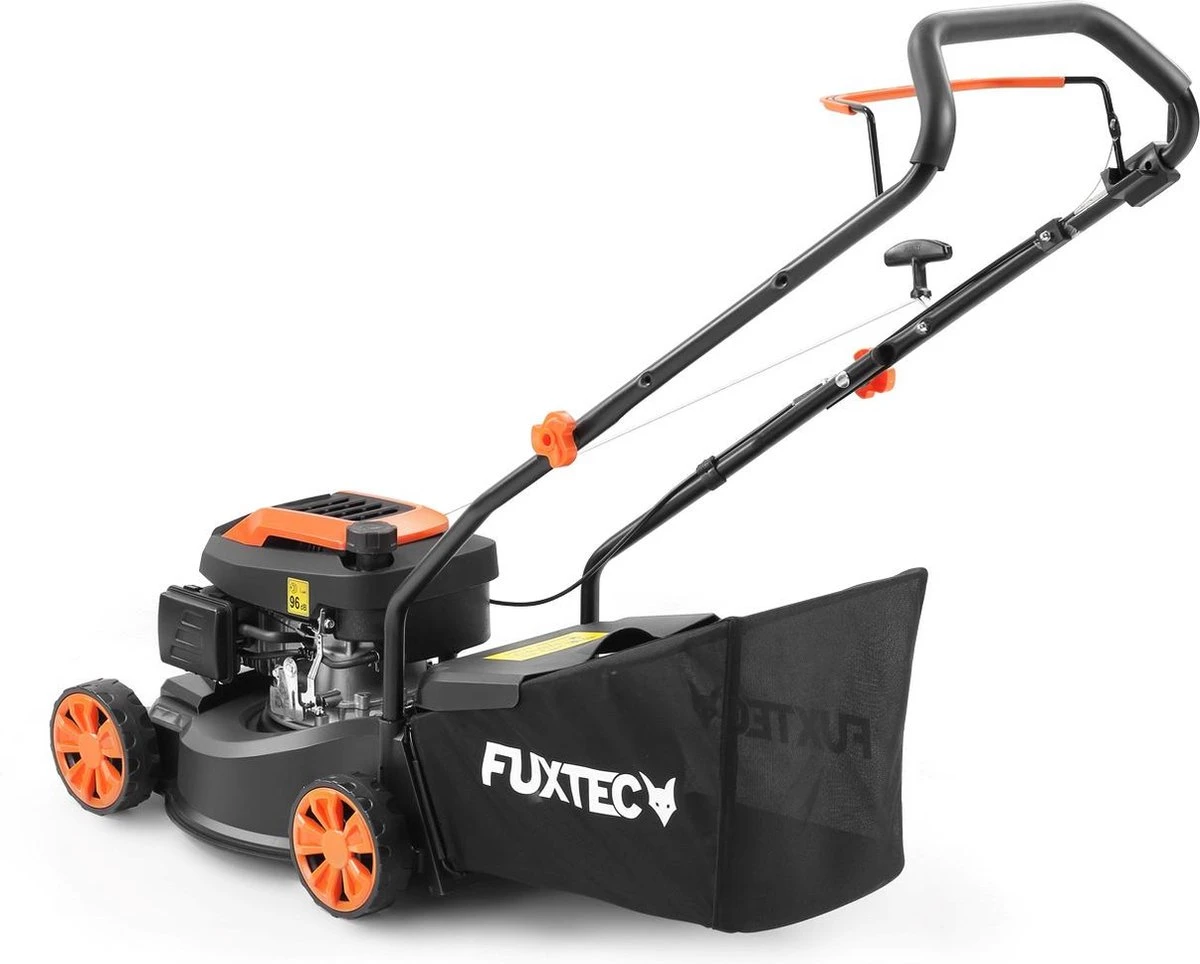 FUXTEC Grasmaaier Benzine - 41cm - 80cc - Duwmaaier - Opvangbak 45L - FX-RM4180 6 FUXTEC Grasmaaier Benzine - 41cm - 80cc - Duwmaaier - Opvangbak 45L - FX-RM4180 - Afbeelding 6