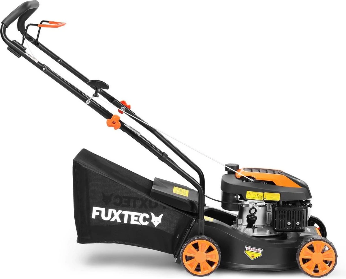 FUXTEC Grasmaaier Benzine - 41cm - 80cc - Duwmaaier - Opvangbak 45L - FX-RM4180 4 FUXTEC Grasmaaier Benzine - 41cm - 80cc - Duwmaaier - Opvangbak 45L - FX-RM4180 - Afbeelding 4