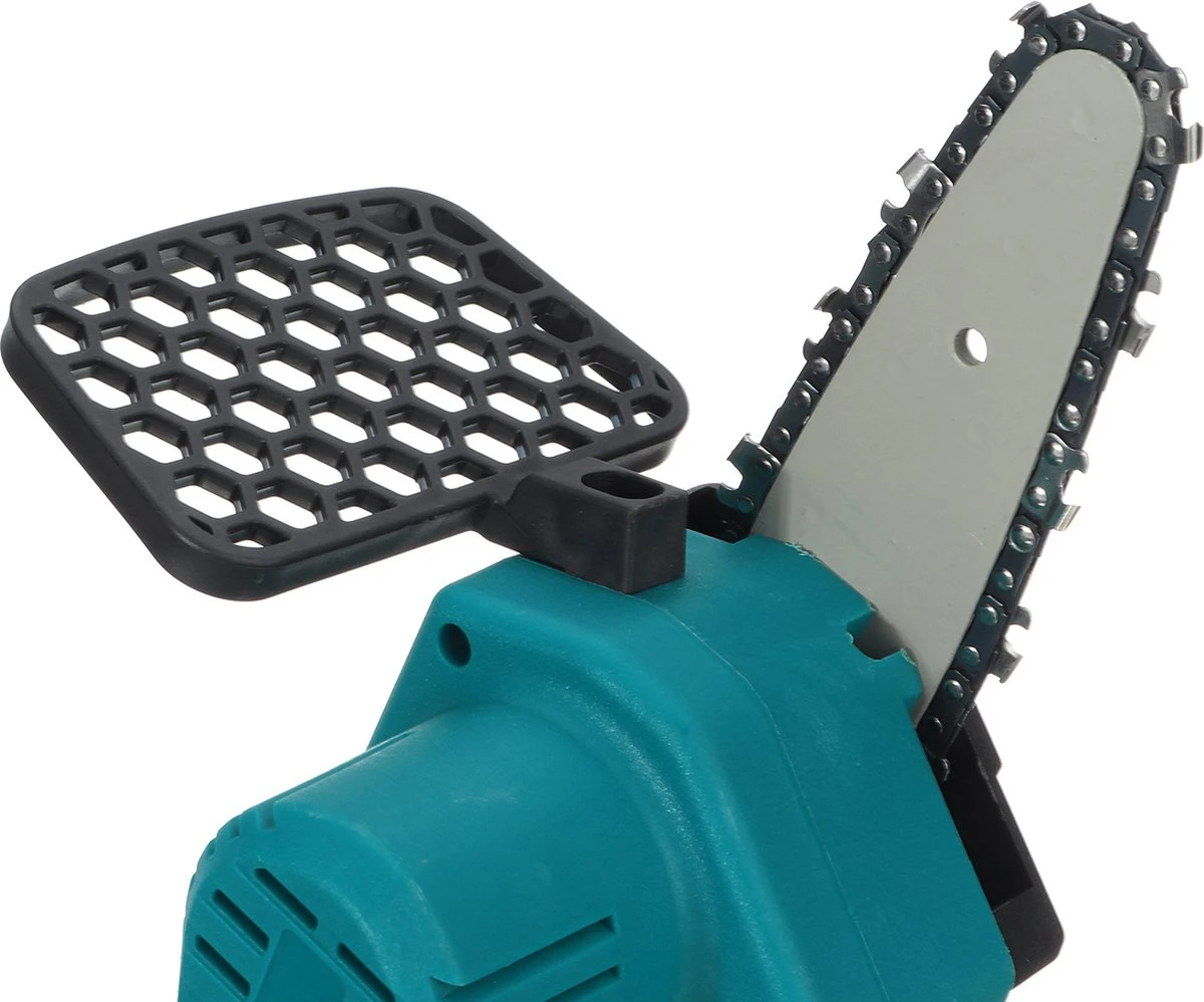 Merkloos Mini Accu Kettingzaag - 4 Inch Elektrische Boomzaag - Handkettingzaag - Met 2 Accu En 1 Oplader - Voor Tuinboom Ranch Bomen Snijden Hout- Blauw 2 Merkloos Mini Accu Kettingzaag - 4 Inch Elektrische Boomzaag - Handkettingzaag - Met 2 Accu En 1 Oplader - Voor Tuinboom Ranch Bomen Snijden Hout- Blauw - Afbeelding 2