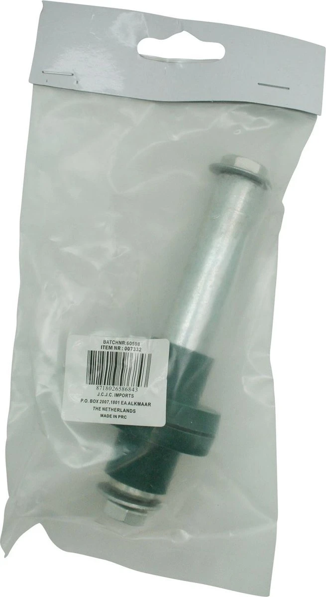 Benson As Voor Kruiwagenwiel 128 Mm X Ø 20 Mm - Inclusief Stofkappen 2 Benson As Voor Kruiwagenwiel 128 Mm X Ø 20 Mm - Inclusief Stofkappen - Afbeelding 2