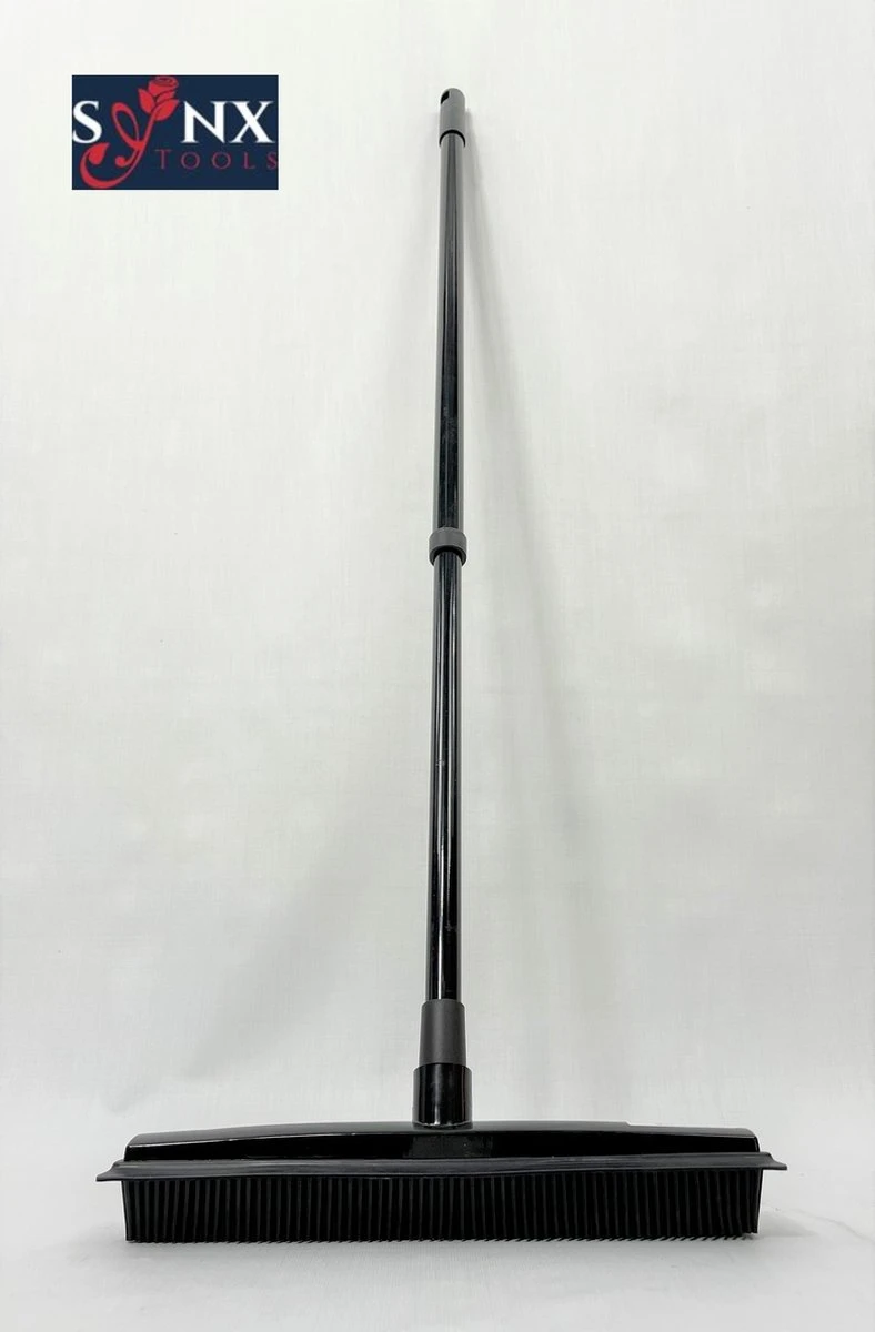 Synx Tools Zachte Bezem Rubberen Zwart 30cm Vloertrekker Binnen Bezem - Pet Hair Remover Bezems - Huisdierhaar Verwijderaar En Kappersbezem Met Steel - Vloertrekkers Met Bezemsteel - Vloertrekker Badkamer - 60/120 Cm Steel 1 Synx Tools Zachte Bezem Rubberen Zwart 30cm Vloertrekker Binnen Bezem - Pet Hair Remover Bezems - Huisdierhaar Verwijderaar En Kappersbezem Met Steel - Vloertrekkers Met Bezemsteel - Vloertrekker Badkamer - 60/120 Cm Steel